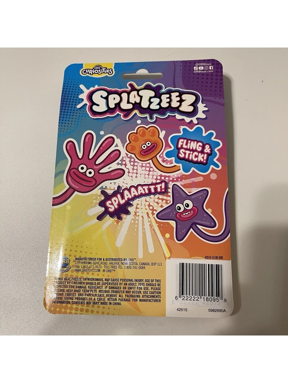 Orb Curiosities Splatzeez Butterfly Smusher Sticky Squeeze Toy NEW NOT IN STORES